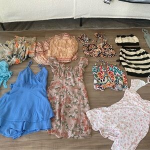 Floral and Solid Dresses/Skirt/Top Collection
